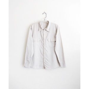 CP Shades Greige Dove Grey Button Down Shirt